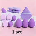 1 Set of Beauty Egg Deep Purple/beige/pink, Air Cushion and Mini Powder Puff, Fast Makeup Application, Durable
