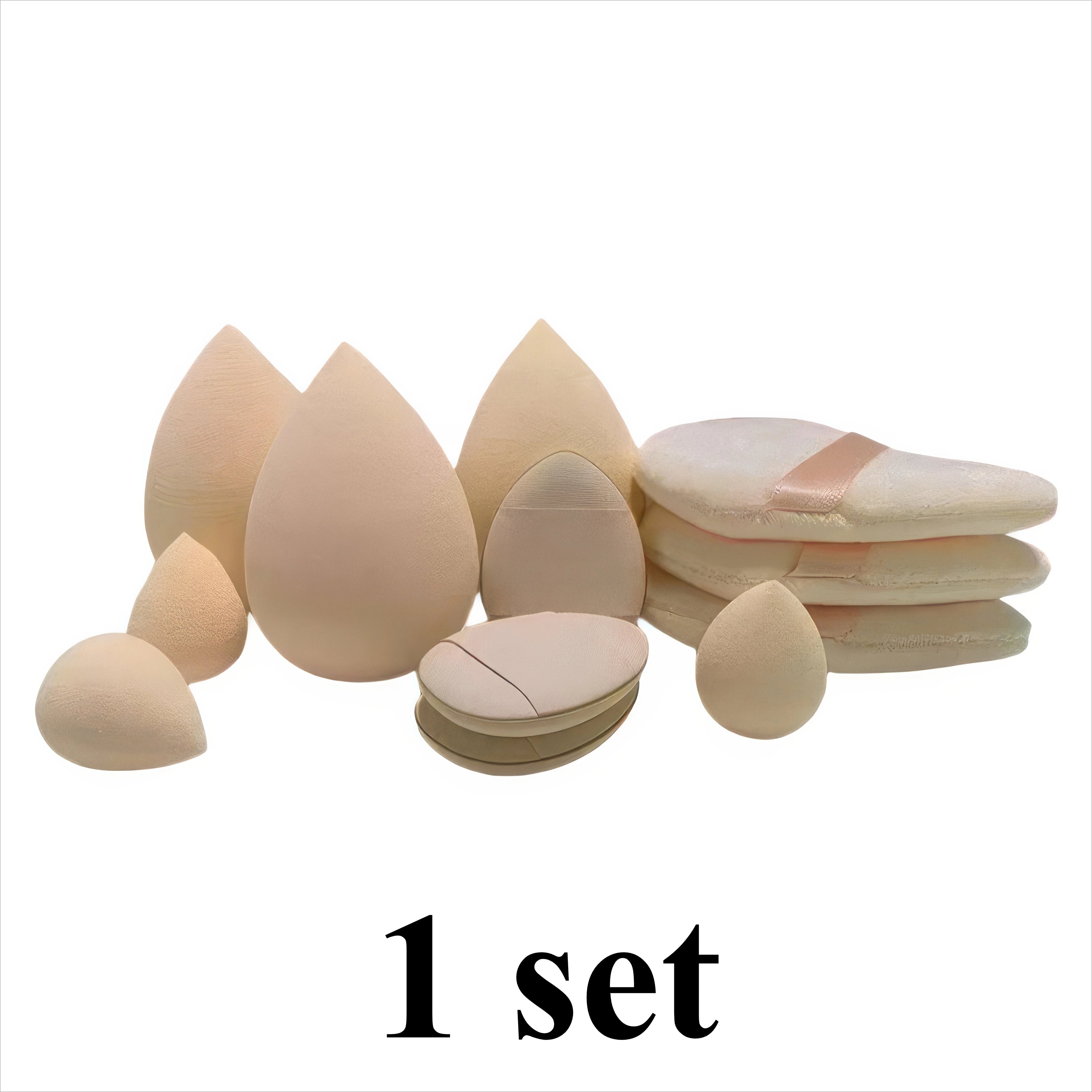 1 Set of Beauty Egg Deep Purple/beige/pink, Air Cushion and Mini Powder Puff, Fast Makeup Application, Durable