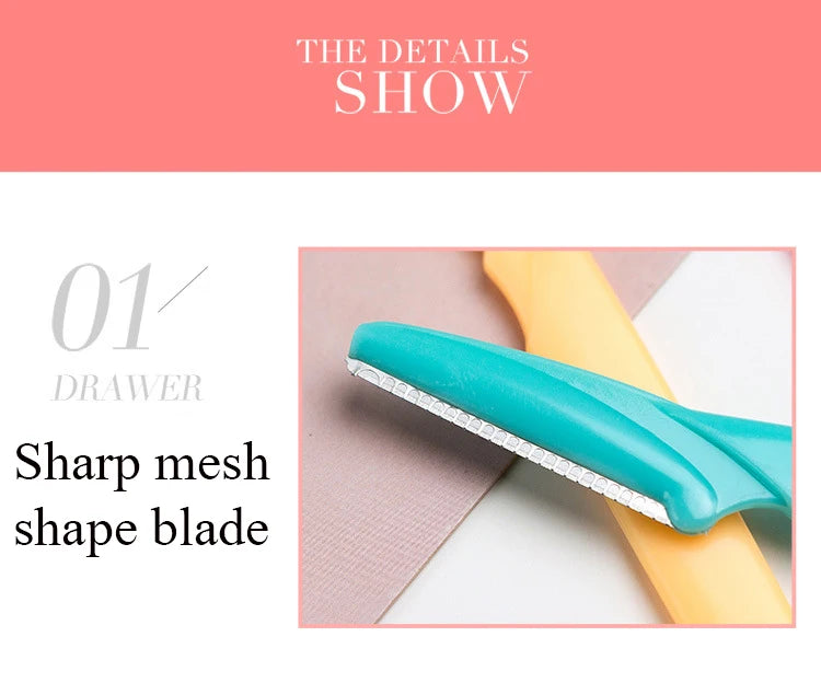 5/10/15Pcs Eyebrow Trimmer Makeup Tools Safe Eye Brow Razor Face Body Hair Removal Shaver Blades Woman Eyebrows Shaping Knife