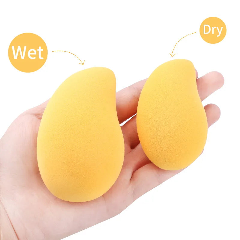 Wholesale Makeup Sponges Mango Shape Soft Beauty Powder Eggs Foundation Concealer Dry Wet Use Tools Cosmetic Cream Applicator