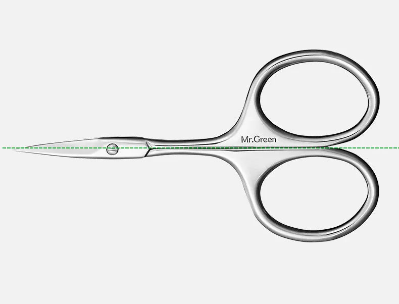 MR.GREEN Manicure Precision Professional Stainless Steel  Eyebrow Eyelash Hair Remover Trimme Tool  Eyebrow Scissors Curved Blad