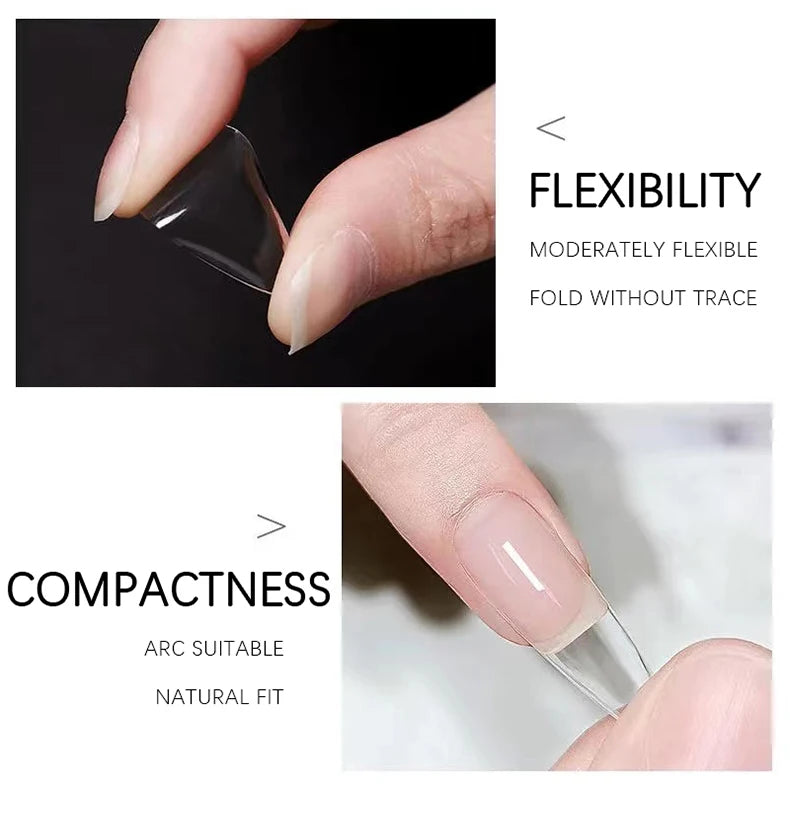 Nailpop 600pcs PRO Fake Nails Full Cover False Nail Tips Acrylic Nail Capsules Professional Material Finger Soak Off Gel Tips