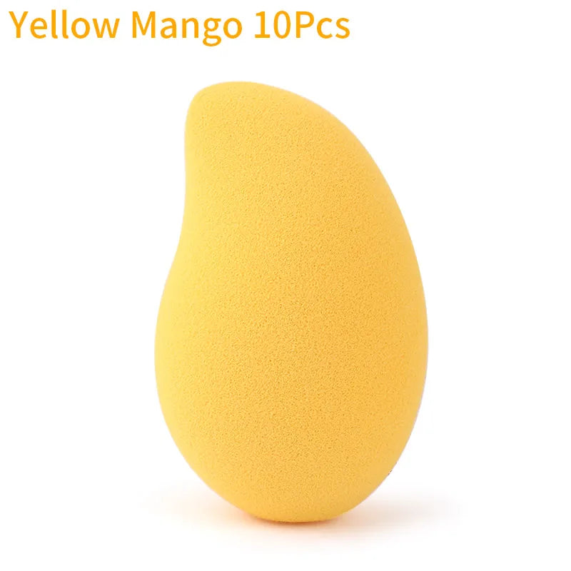 Wholesale Makeup Sponges Mango Shape Soft Beauty Powder Eggs Foundation Concealer Dry Wet Use Tools Cosmetic Cream Applicator