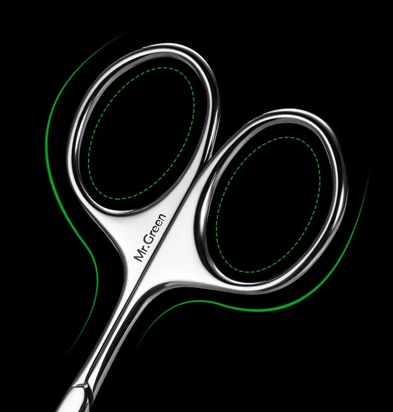 MR.GREEN Manicure Precision Professional Stainless Steel  Eyebrow Eyelash Hair Remover Trimme Tool  Eyebrow Scissors Curved Blad
