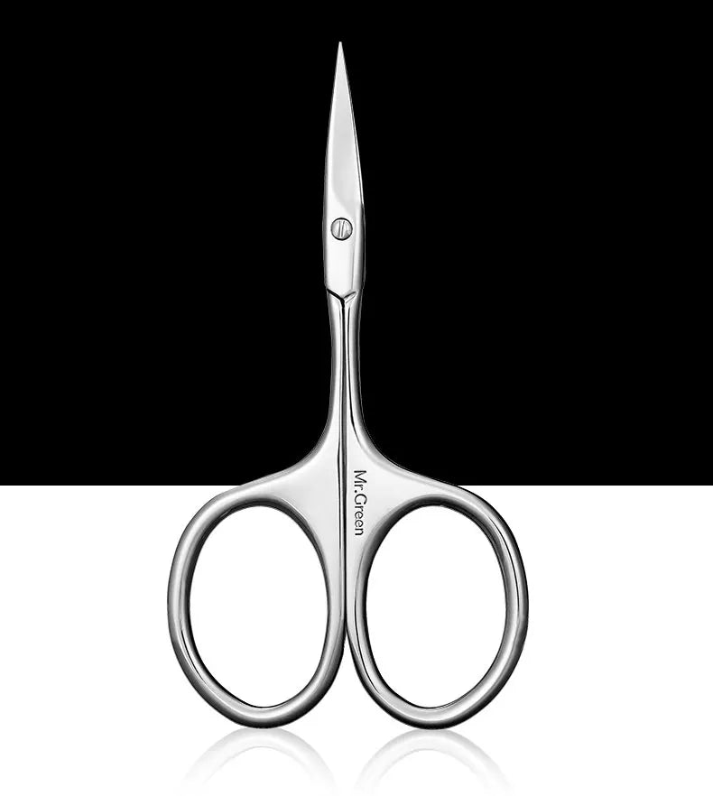 MR.GREEN Manicure Precision Professional Stainless Steel  Eyebrow Eyelash Hair Remover Trimme Tool  Eyebrow Scissors Curved Blad