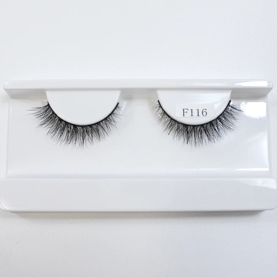 Natural Mink Lashes High Quality Fashion Classic Soft Full Strip Lashes Makeup 12mm Short Mink Eyelashes