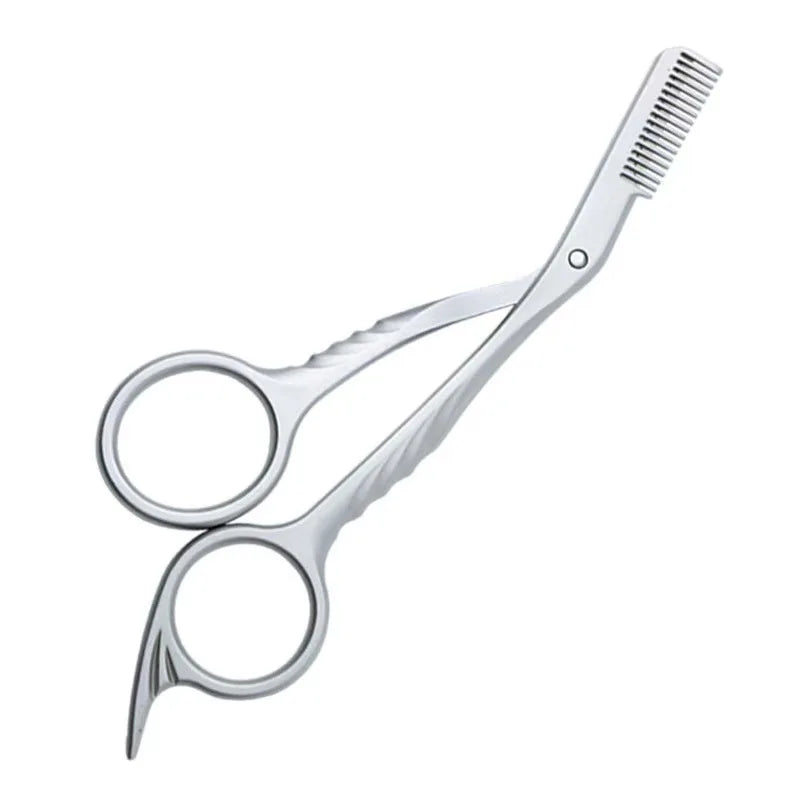 1Pcs Eyebrow Trimming Scissors with Combs Eyebrow Trimmer Kit Stainless Steel Grooming Eyebrow Shaping Scissors Tools