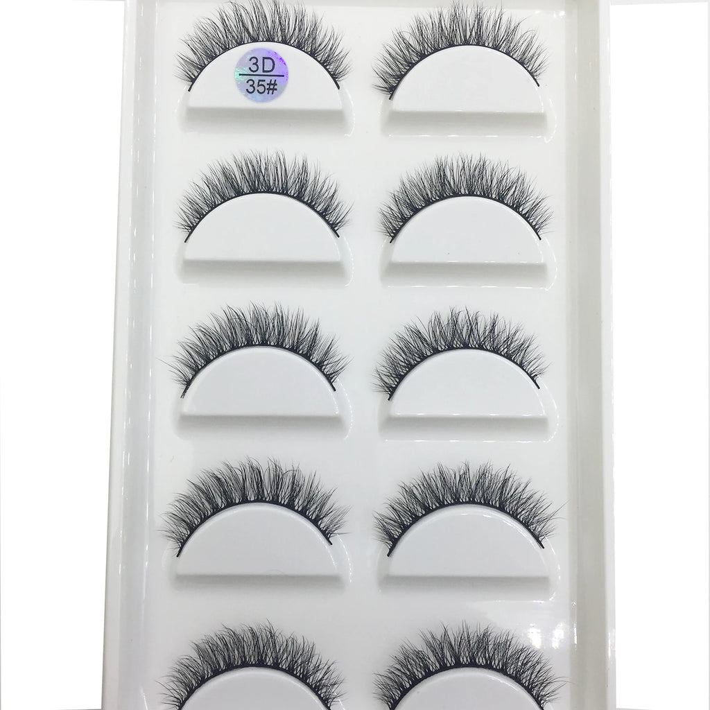 15 Style 5 Pairs 3D Eyelashes Natural False Eye Lashes Thick Faux Mink Lashes Soft Fake Eyelash Wispy Makeup Cilios