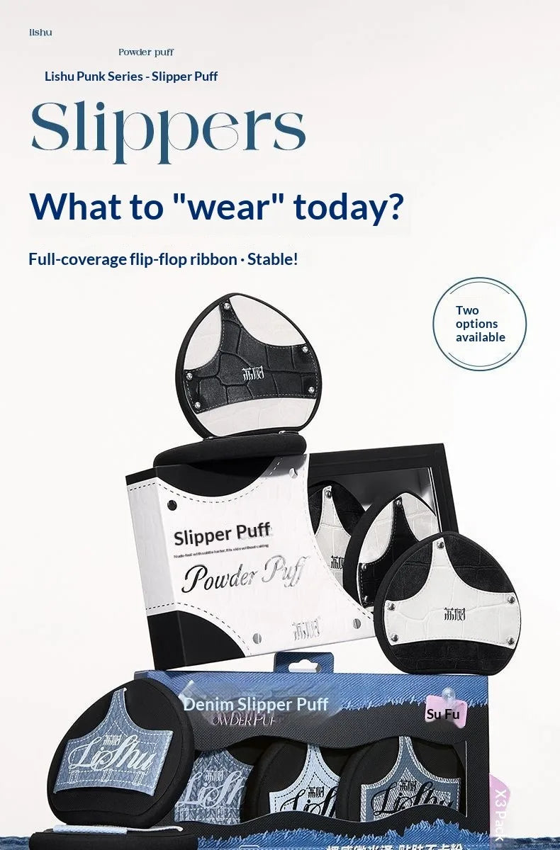 LISHU Makeup Puff Set, Large Powder Puffs for Foundation & Concealer, Wet and Dry Dual-Use, Skin-Friendly & No Powder Absorption