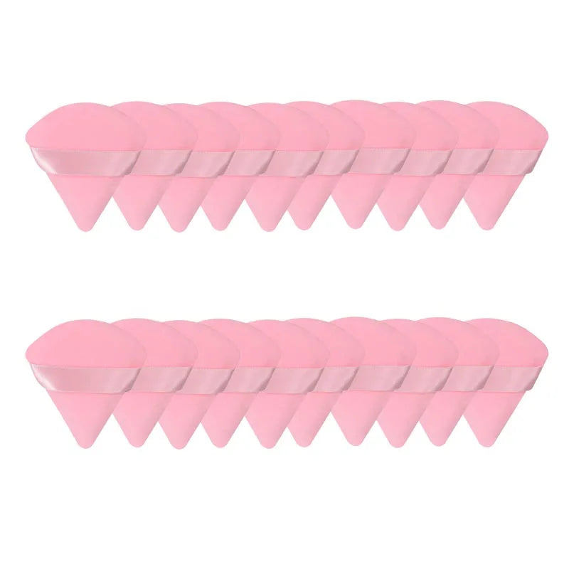 New 10/20Pcs Triangle Velvet Powder Sponge Cosmetics Flours Mini Face Makeup Washable Light Weight Makeup Tool FP03