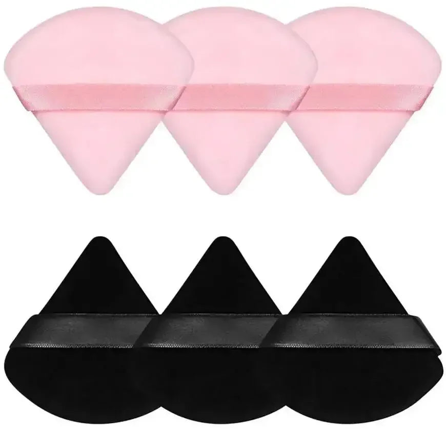3/5/6 Pcs Triangle  Cosmetic Soft Plush Powder Puff Makeup Foundation Puff Makeup Tool Powder Puff For Loose Powder Liquid