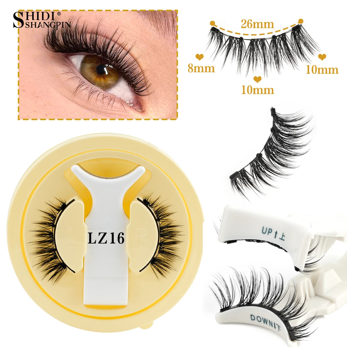 Reusable Magnetic Eyelashes Kit With Magnetic Tweezers Makeup Tool Handmade Fluffy Faux Mink Lashes Natural Long False Eyelashes