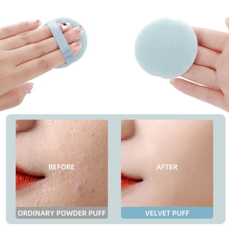 5/10Pcs Soft Velvet Makeup Sponge Loose Powder Cosmetic Puff Double-sided Face Makeup Sponge Concealer Wet Dry Makeup Tools