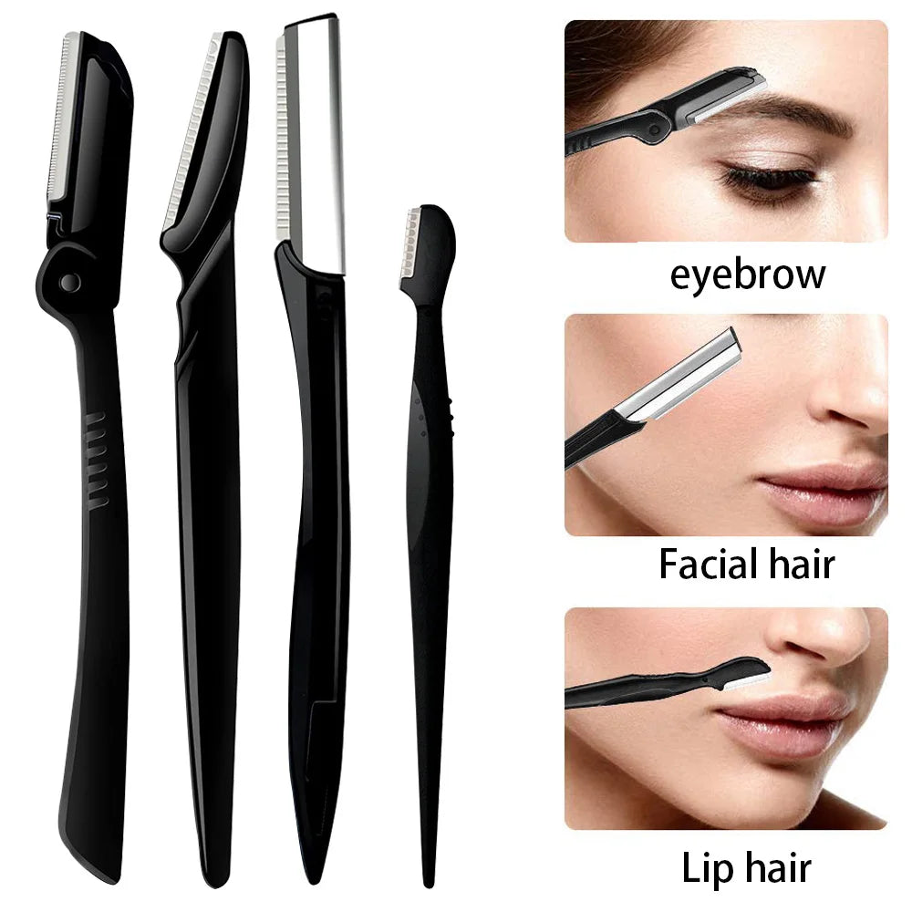 15/18pcs Eyebrow Trimmer Kit Multipurpose Face Razors For Women and Men Easy To Use Facial Hair Removal Scissors Beauty Tool
