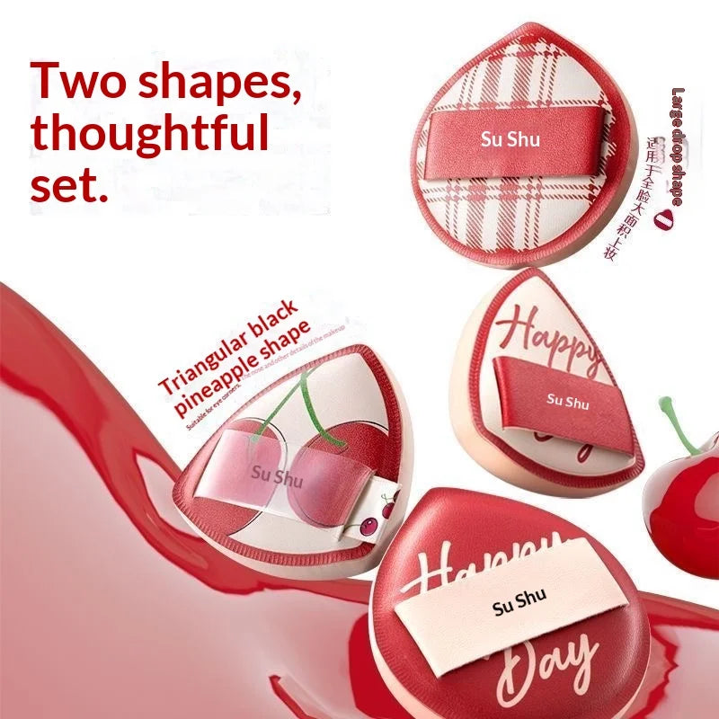 LISHU 4Pcs Ultra Sof Powder Puffs, Wet and Dry Dual-Use Makeup Sponge Set, Non-Powder-Absorbing for Cushion Foundation