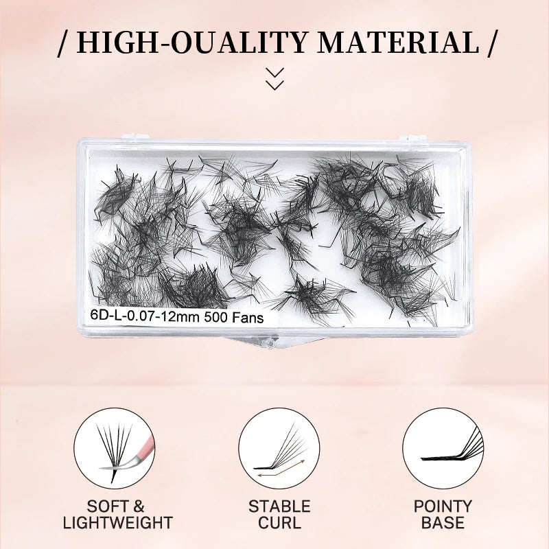 M L curl Loose Premade Volume Fans for Eyelash Extension Promade Fans Prefact Bouquet Eyelashes 3D to 10D Pre Made Loose Fans