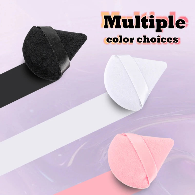2/3/6Pcs New Triangle Powder Puff Mini Face Makeup Soft Cotton Face Powder Puff Washable Reusable Velvet Makeup Puff Tools