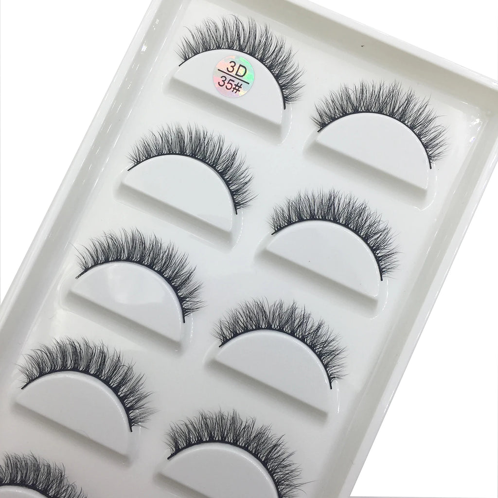 15 Style 5 Pairs 3D Eyelashes Natural False Eye Lashes Thick Faux Mink Lashes Soft Fake Eyelash Wispy Makeup Cilios