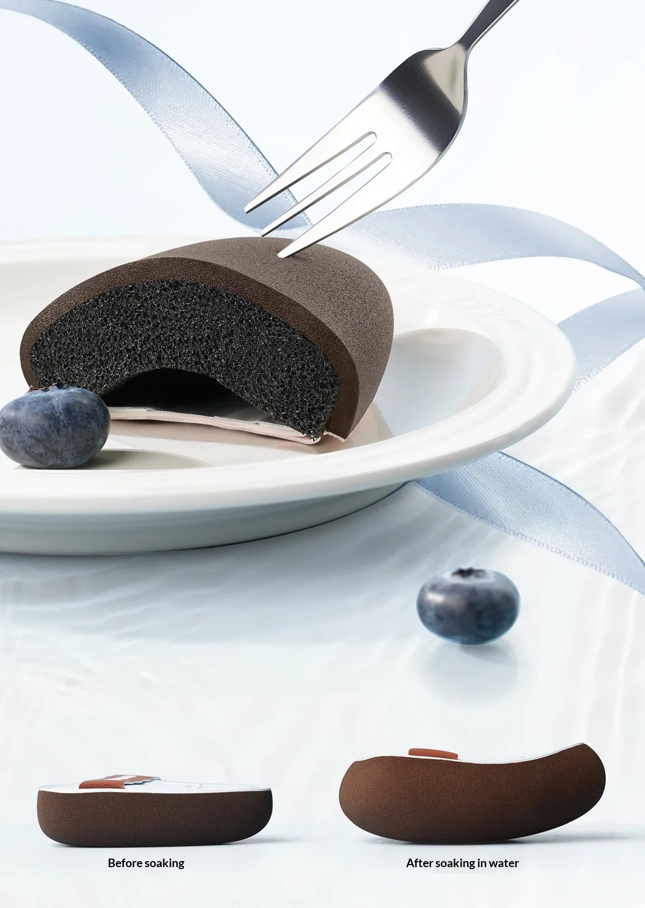 Everbab 2pcs Soft Air Cushion Makeup Puff, Blending Foundation Sponge for Wet Dry Use, Non-Absorbent Face Powder Puff for Makeup