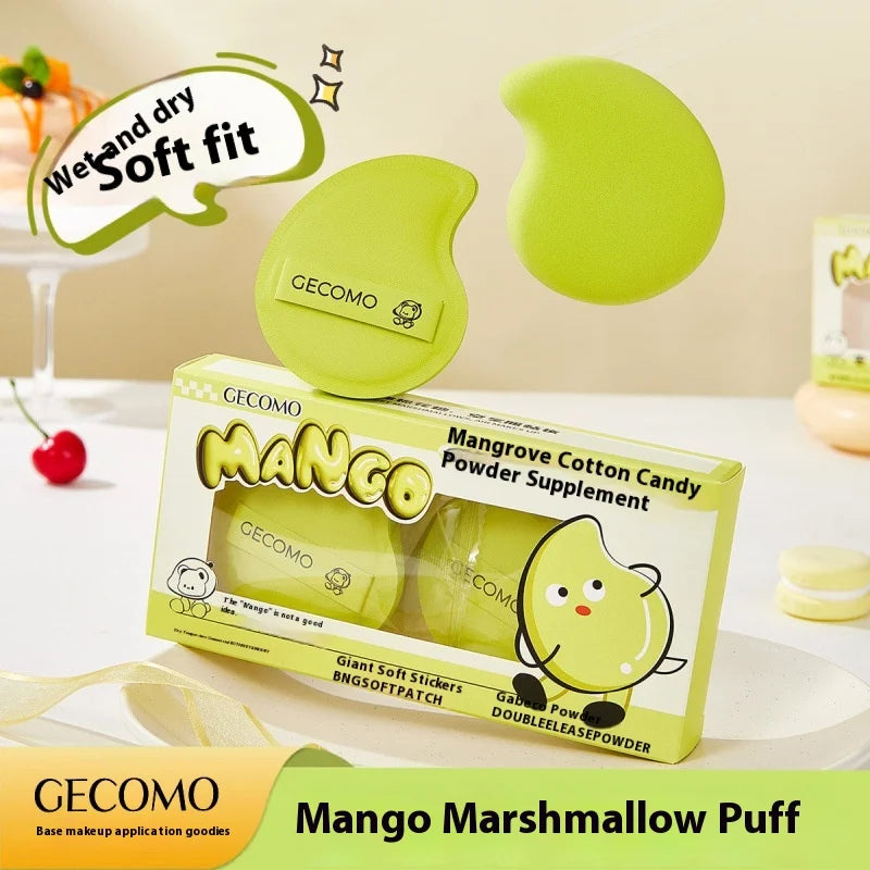 2PCS Makeup Blender Puff Air Cushion Foundation Sponge Loose Powder Puffs Mango-shaped  Cosmetic Applicator Tool Wholesale