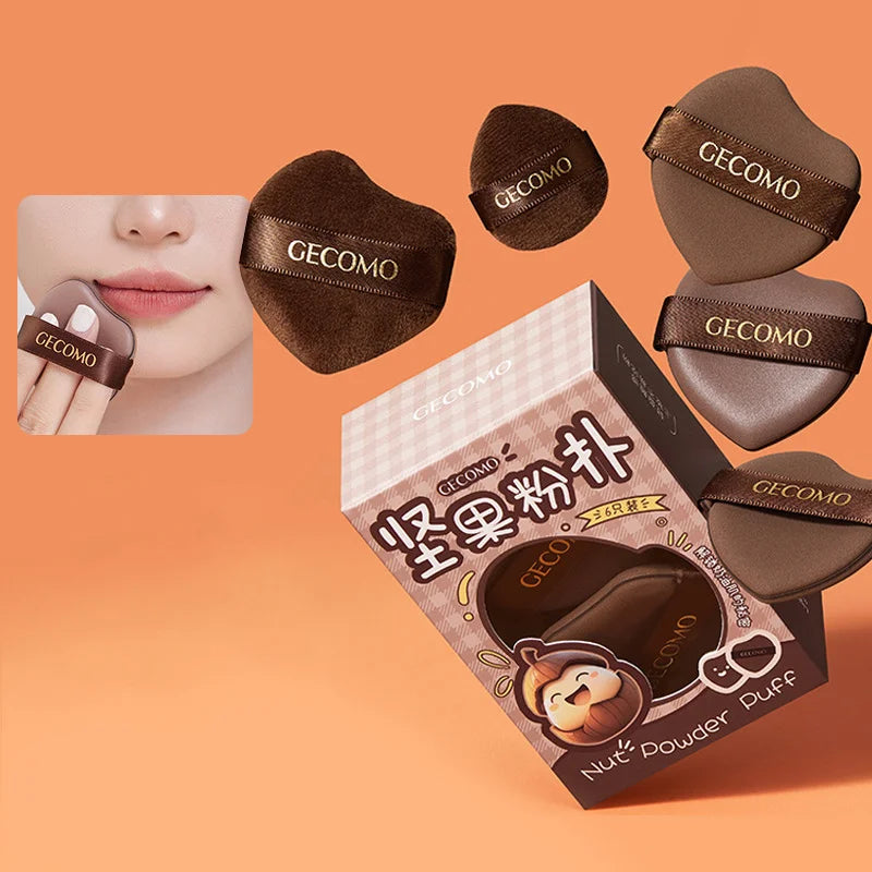 6PCS Makeup Beauty Sponge Foundation Loose Powder Blusher Blending Puffs Smooth Dry Wet Use Cosmetic Applicator Tool Wholesale