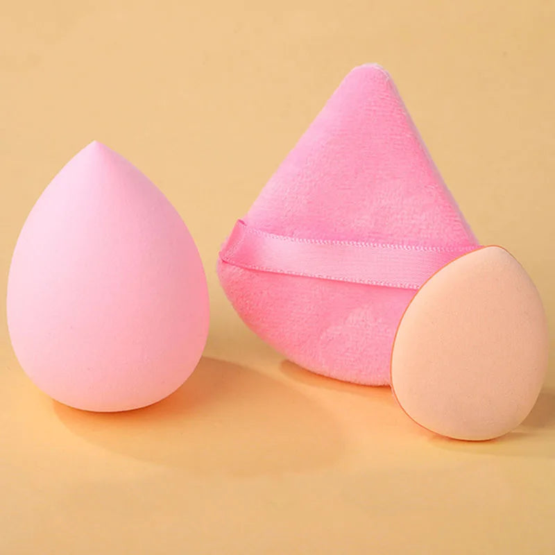 Solid color 12PCS makeup sponge set, loose powder and finger catching Thumb Puff Cotton Mini Powders Puffs Soft Makeups EggsSets