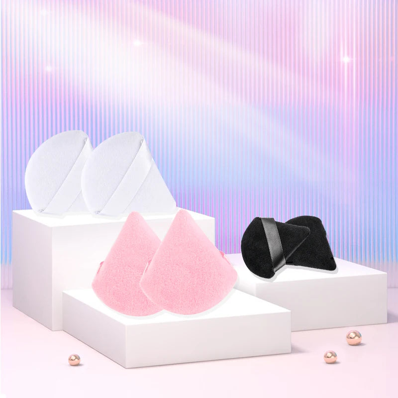 2/3/6Pcs New Triangle Powder Puff Mini Face Makeup Soft Cotton Face Powder Puff Washable Reusable Velvet Makeup Puff Tools