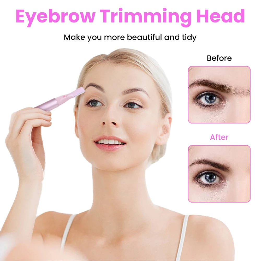 Portable Electric Eyebrow Trimmer Shaver Hair Remover Facial Shaver Pencil Hair Remover for Facial Neck Blur Lips Body Arms Legs