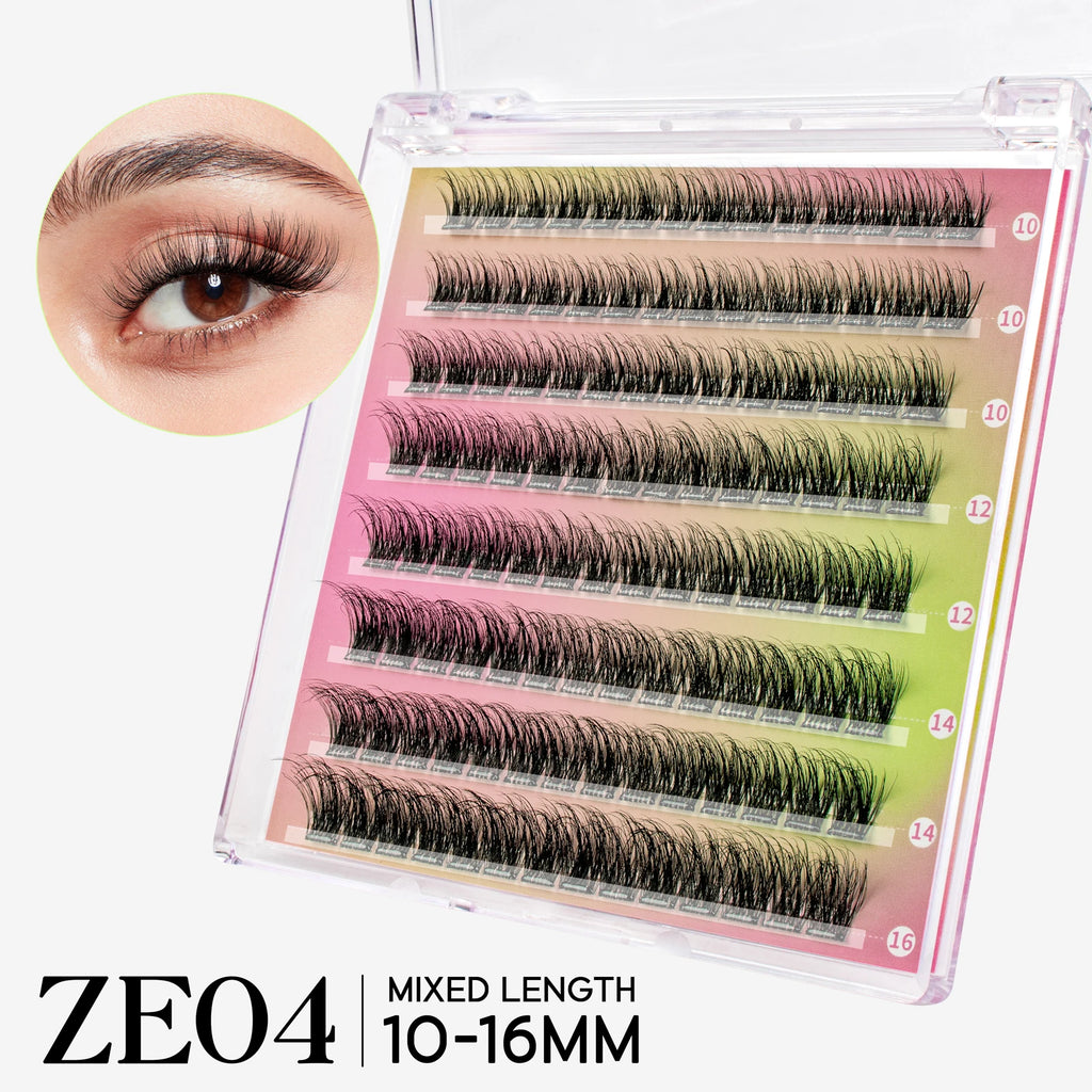 VYRILA Self Adhesive Cluster Lashes Glue-Free DIY Individual Eyelash Extension Natural Soft Lashes No Glue Needed Segmented Lash