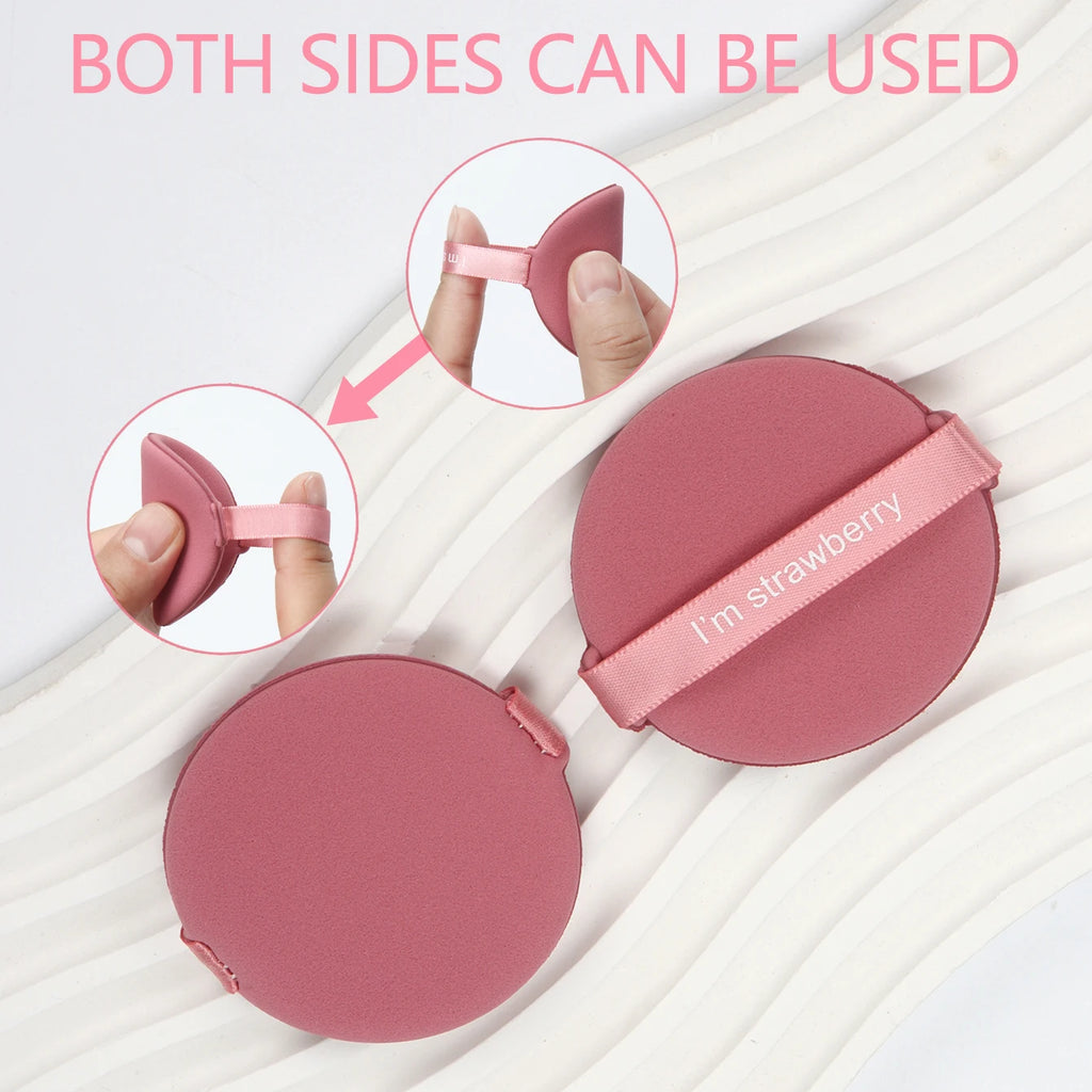 Karsyngirl 7Pcs/Box Strawberry Double-Side Cosmetic Puff Set Soft Makeup Sponge Powder Beauty Tools for Women