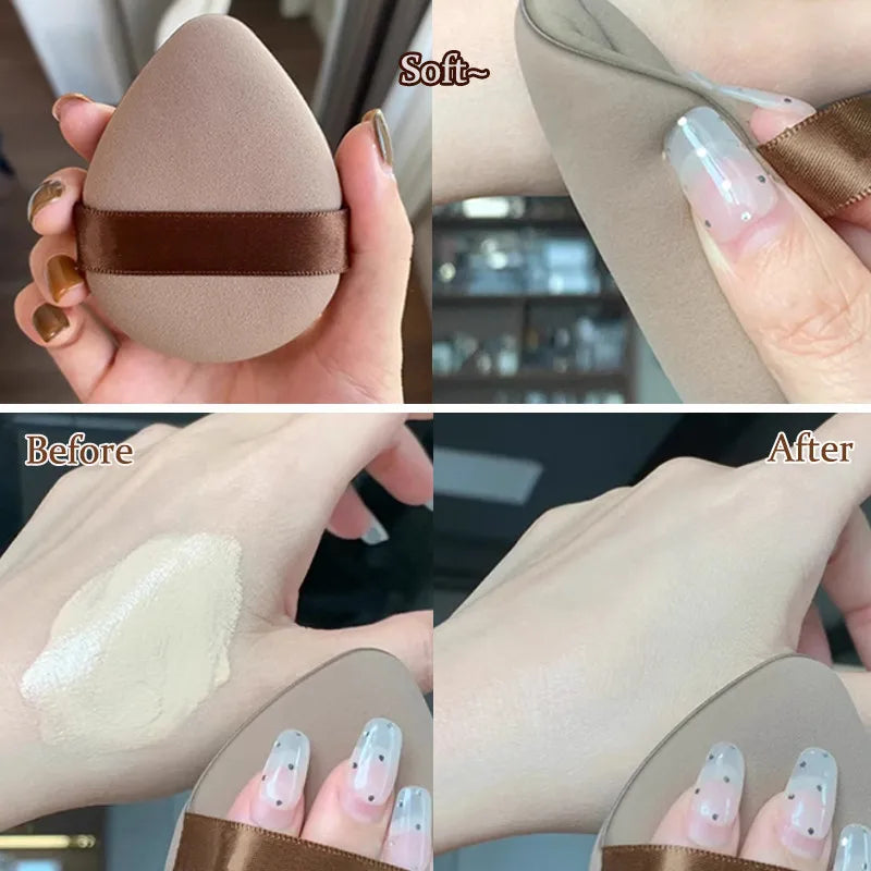 10pcs Soft Cosmetic Sponge Puff Double Side Soft Beauty Makeup Air Cushion Puffs Dry and Wet Use Foundation Cosmetics Tools