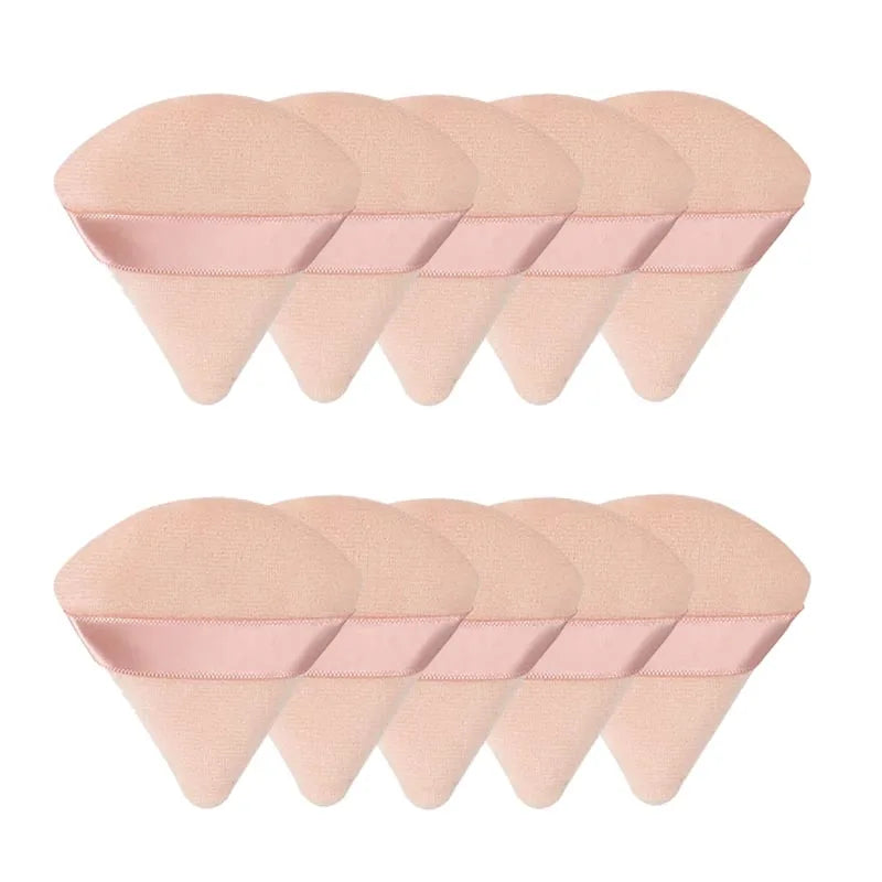 New 10/20Pcs Triangle Velvet Powder Sponge Cosmetics Flours Mini Face Makeup Washable Light Weight Makeup Tool FP03