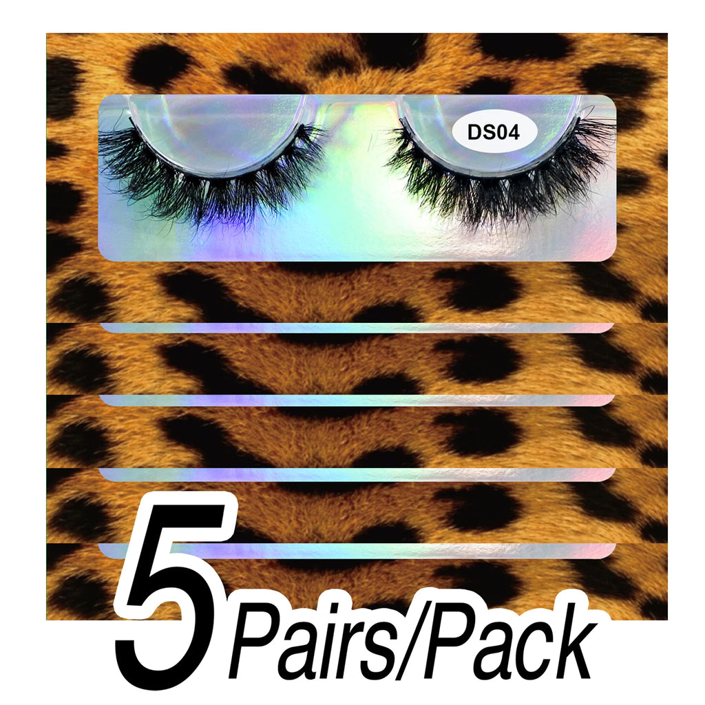 5Pairs/Pack High Quality Natural Look Fluffy 3d Mink Lashes Factory Sale