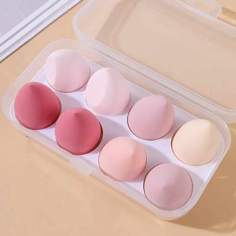 8 Pcs Makeup Sponges Set Blender Beauty Foundation Blending Sponge, Flawless for Liquid, Cream and Powder for Dry/Wet Use ﻿