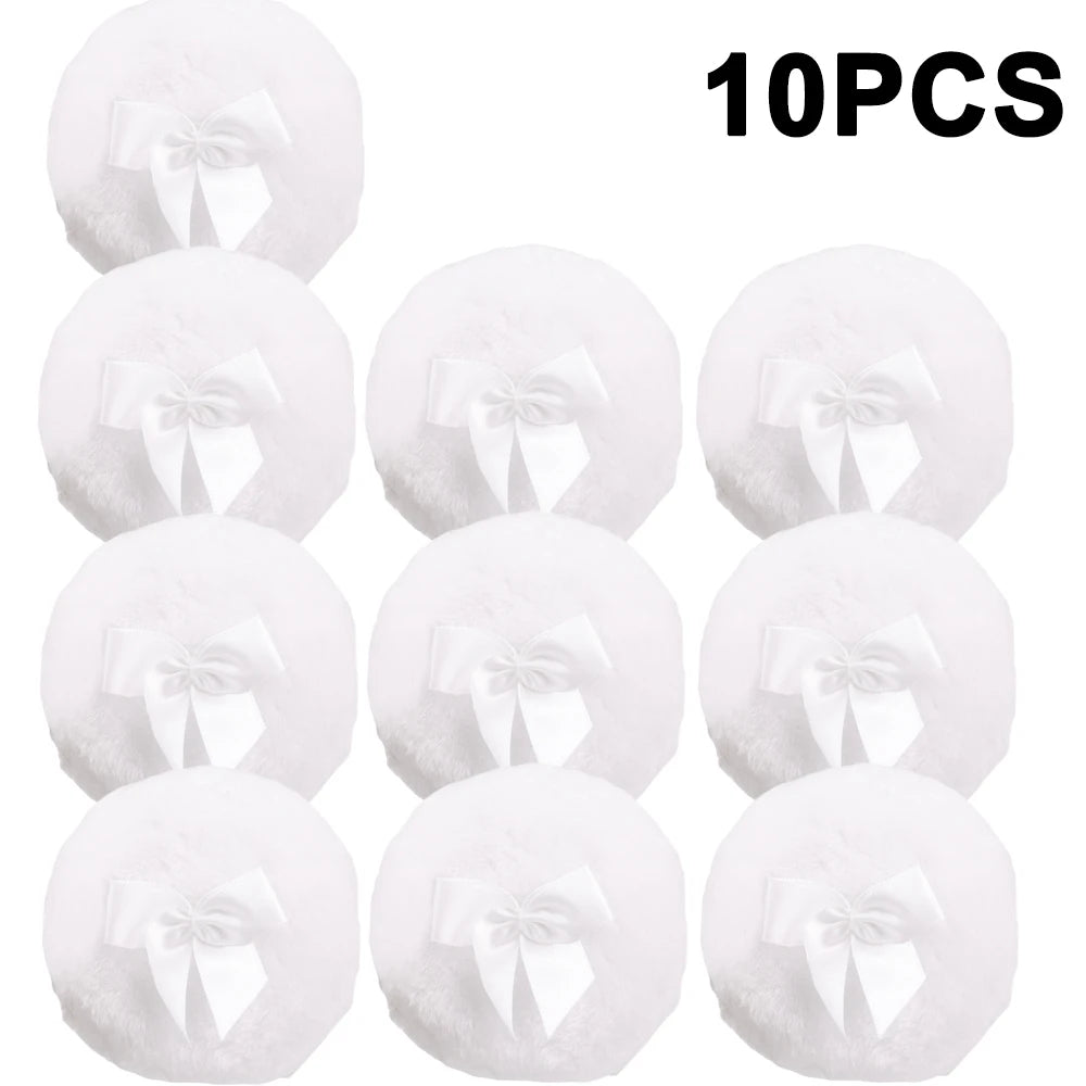 Plush Makeup Puffs Professional Butterfly Round Cosmetic Soft Plush Powder Puff Cute Bow Sponge Foundation Makeup Beauty Tools