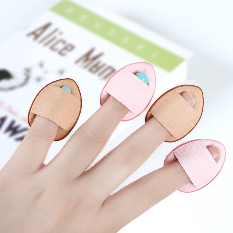50/100PCS Mini Finger Puff Makeup Sponge Puffs Concealer Foundation Air Cushion Cosmetic Tool Dry Wet For Women Beauty Wholesale