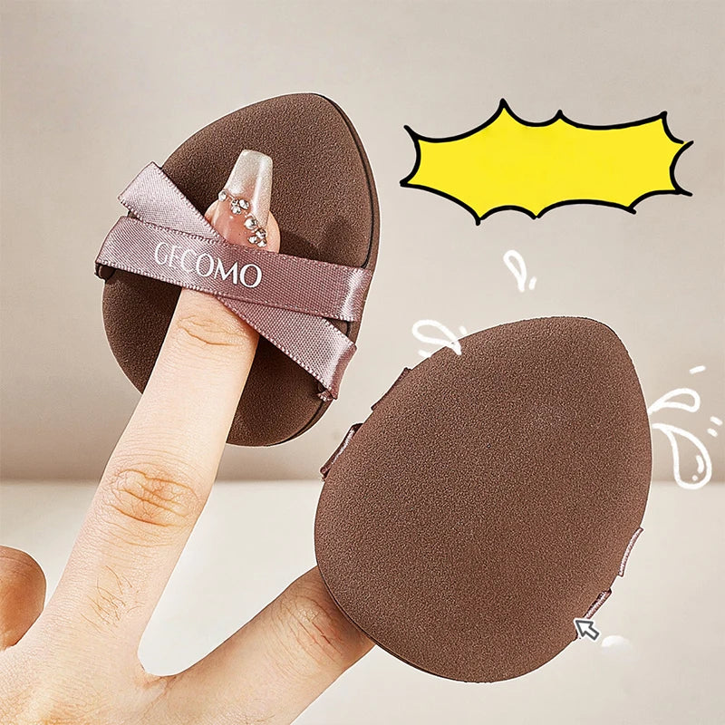 Two-pack Powder Puff Set Box with Mirror, Wet And Dry Dual Use, Super Soft Makeup Sponge And Loose Powder Air Cushion