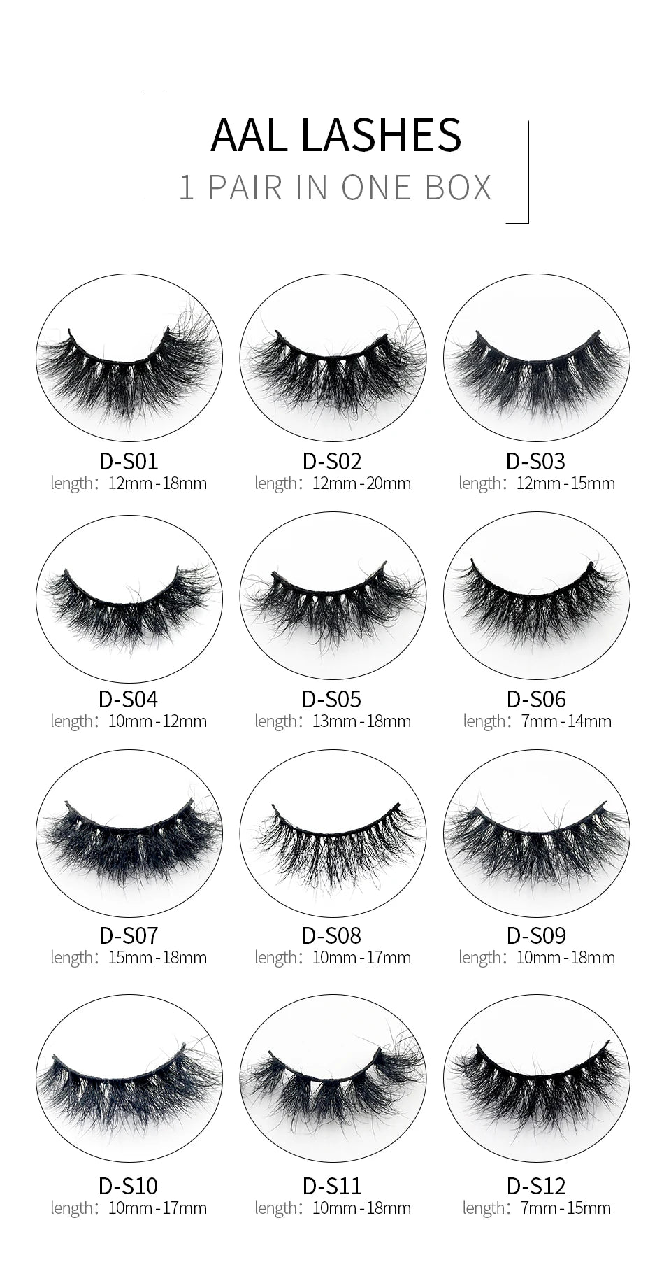 5Pairs/Pack High Quality Natural Look Fluffy 3d Mink Lashes Factory Sale