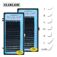 GLAMLASH 8D-W Shaped Eyelash Extension C/D/L/LU/M Premade Volume Fans Clover W Style Lashes False Mink Soft Easy Faning Natural