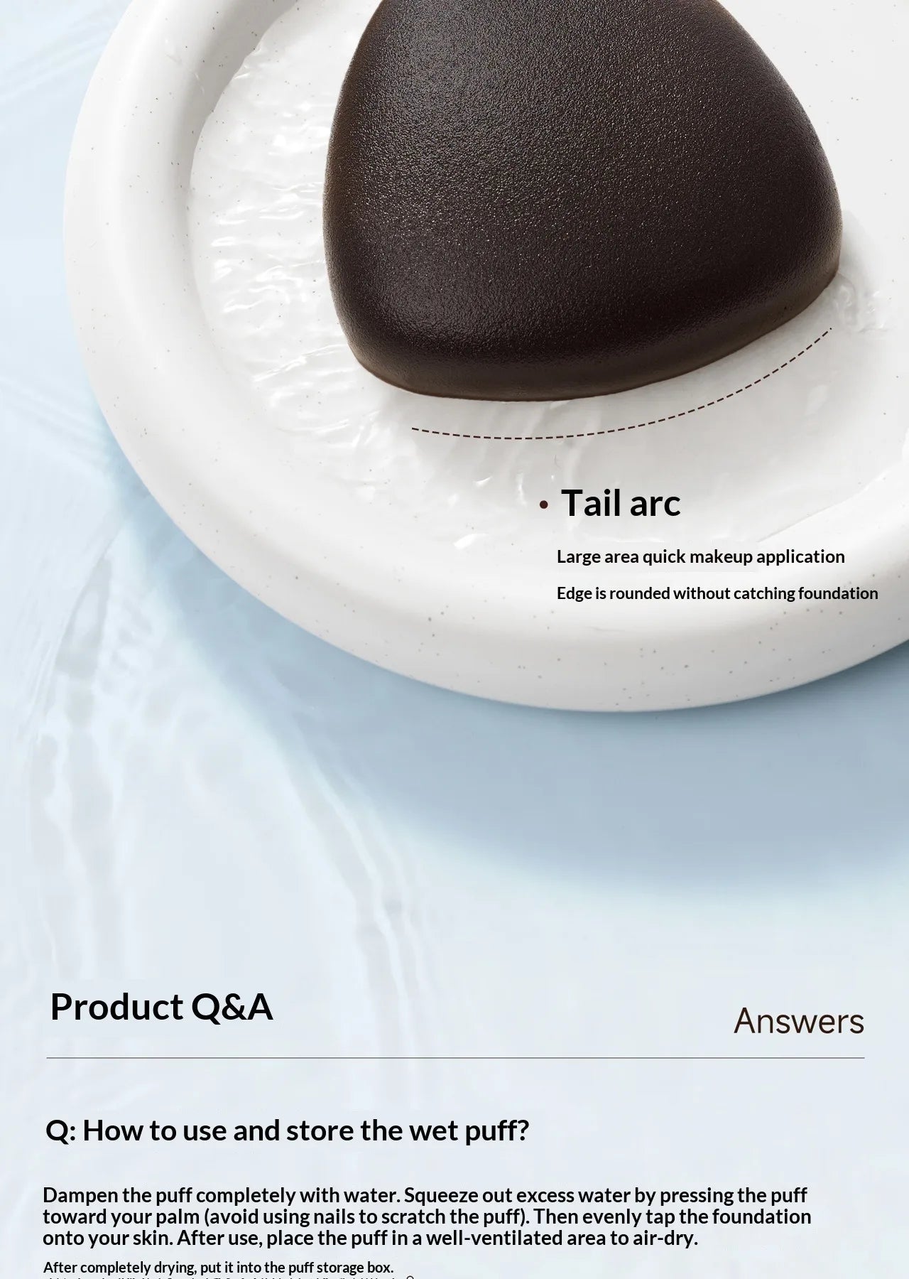 Everbab 2pcs Soft Air Cushion Makeup Puff, Blending Foundation Sponge for Wet Dry Use, Non-Absorbent Face Powder Puff for Makeup