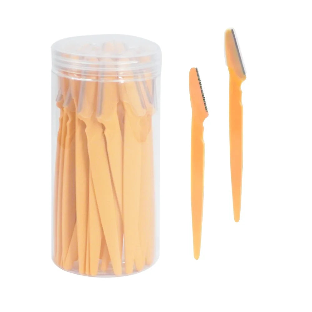 40Pcs Eyebrow Trimmer Makeup Beauty Tools Safe Eye Brow Razor Face Body Hair Removal Shaver Blades Woman Eyebrows Shaping Knife
