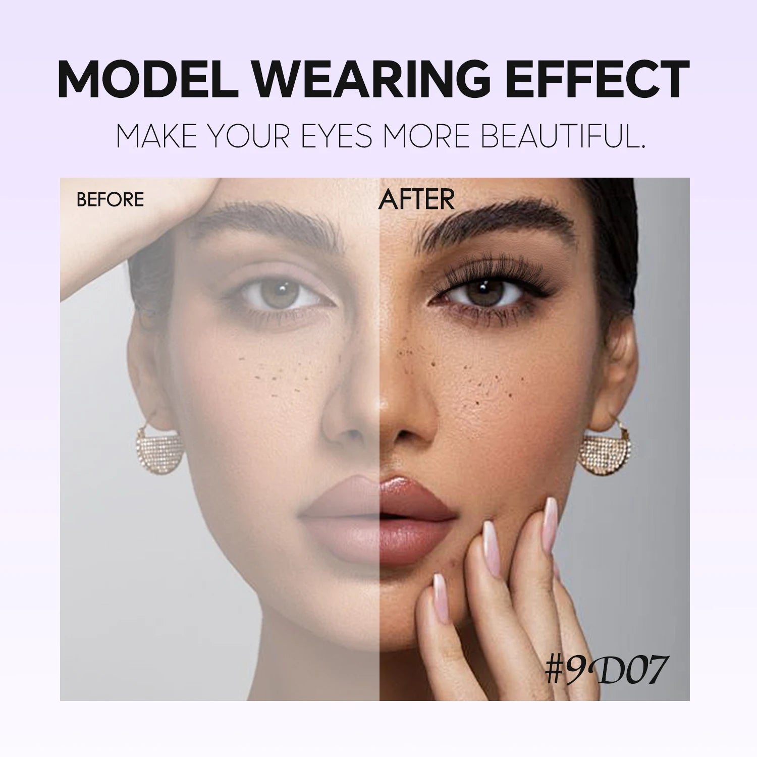 VELTRINAY False Lashes Cat Eye Eyelashes Faux Mink Fluffy Lashes Wispy Fake Eyelashes Thick Strips Lashes Makeup