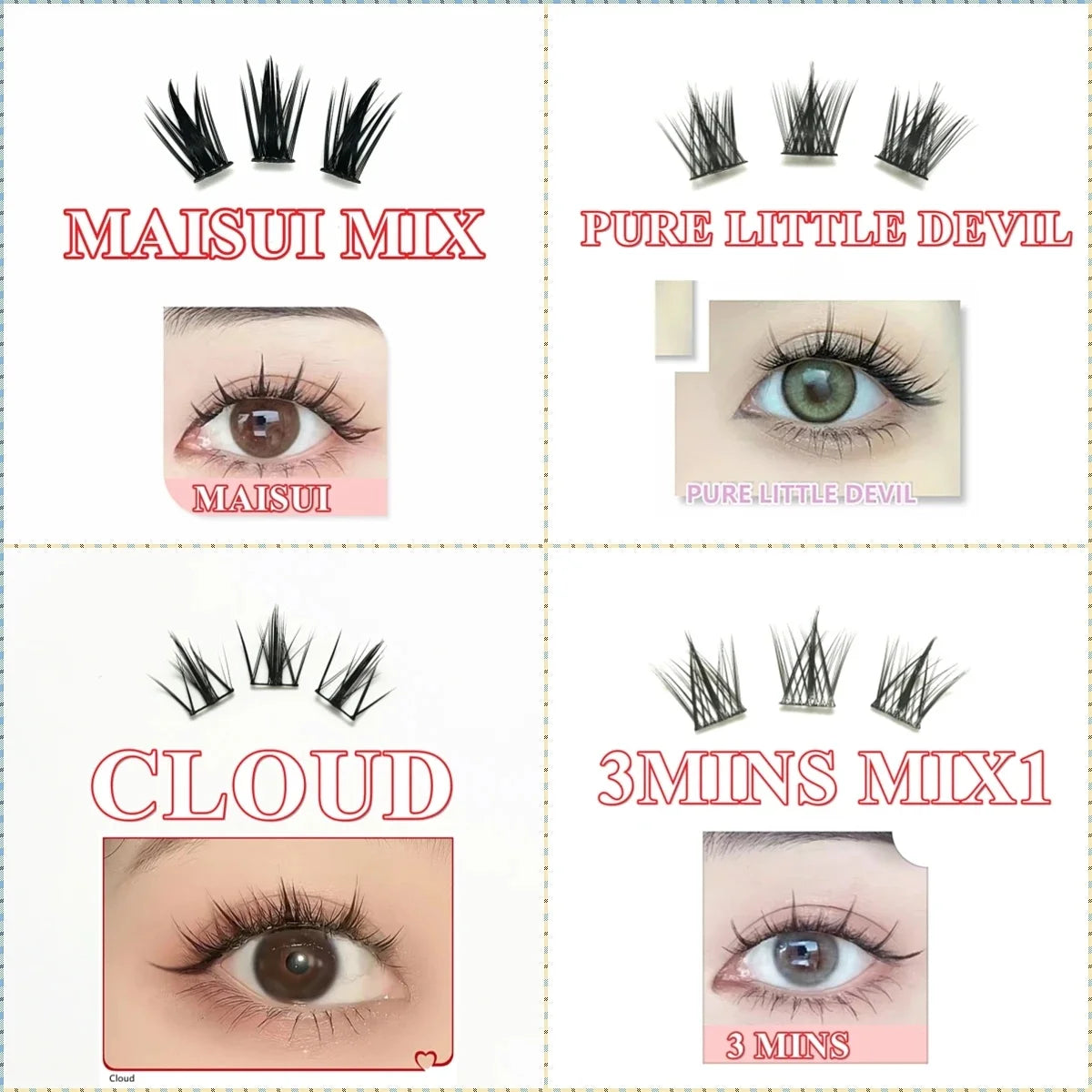32 Rows Large Capacity Eyelashes Extension Professional Individual Cluster DIY Lashes Natural False Eyelashes Makeup Products