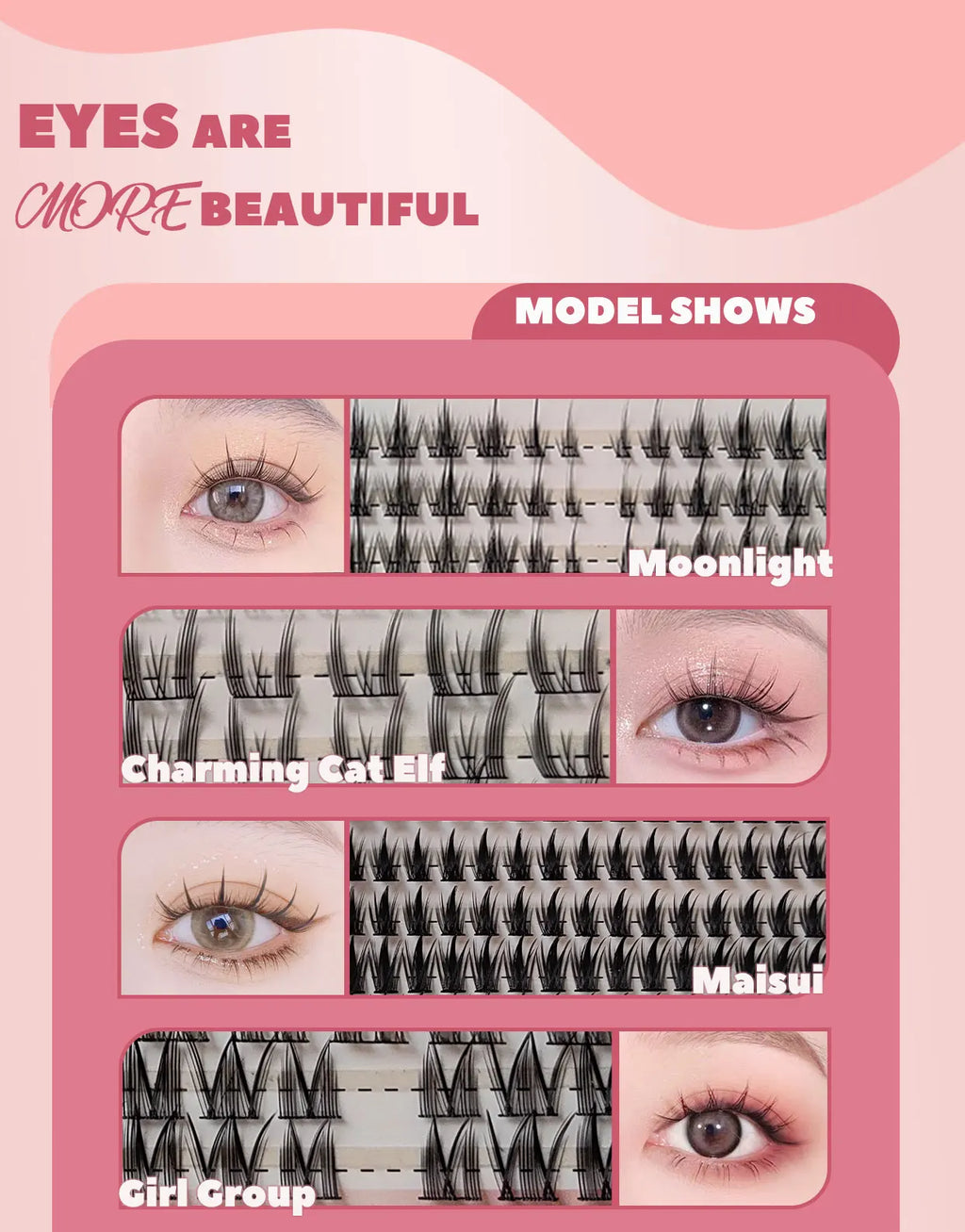 32 Rows Large Capacity Eyelashes Extension Professional Individual Cluster DIY Lashes Natural False Eyelashes Makeup Products