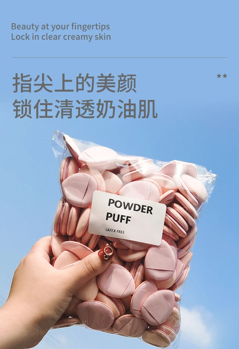Mini Cushion Powder Puff, Finger Soft Powder Puff, Dry and Wet Dual-purpose Touch-up and Concealer Makeup Tool
