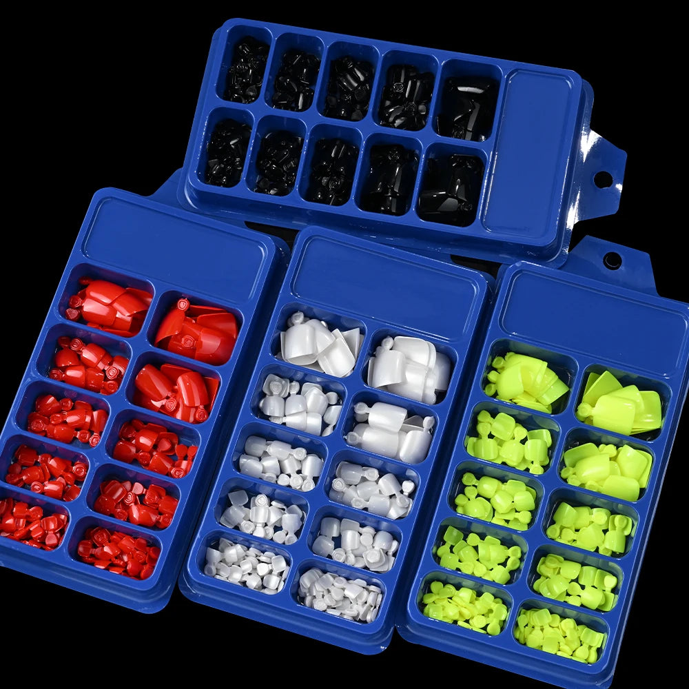 100/120Pcs Glossy Black White Press On Toenails Short Square Full Cover Fake Toe Nails Acrylic Toe False Tips Summer Manicure DI