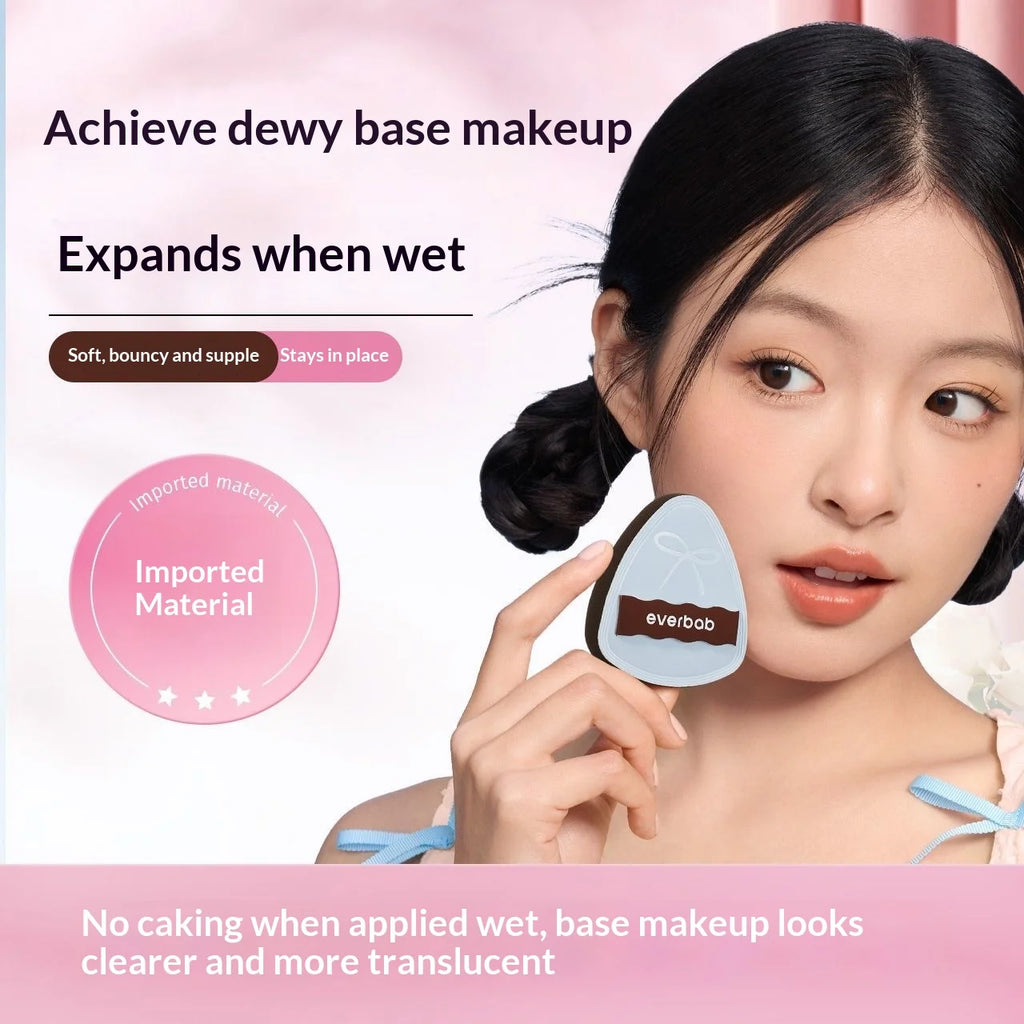 Everbab 2pcs Soft Air Cushion Makeup Puff, Blending Foundation Sponge for Wet Dry Use, Non-Absorbent Face Powder Puff for Makeup