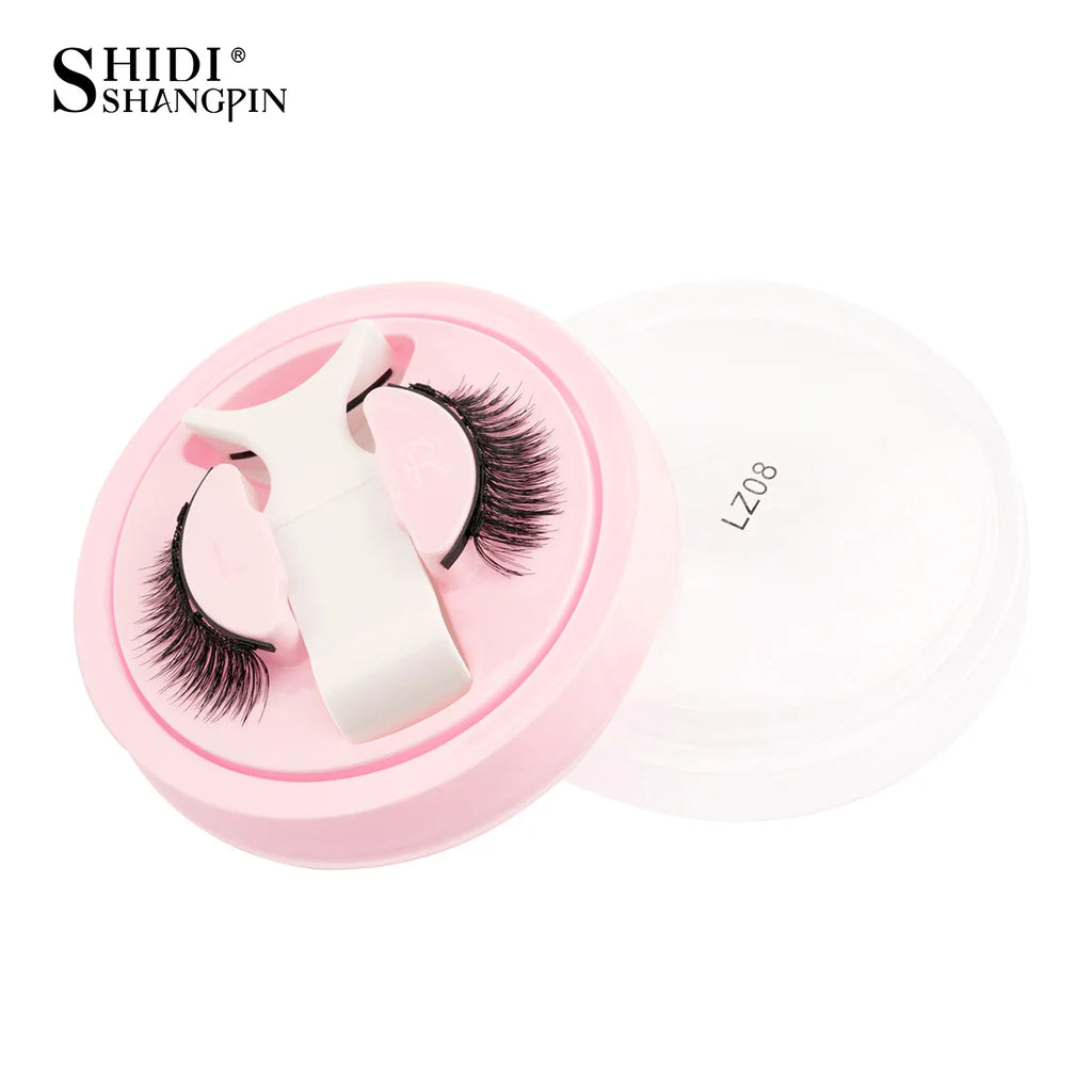 Reusable Magnetic Eyelashes Kit With Magnetic Tweezers Makeup Tool Handmade Fluffy Faux Mink Lashes Natural Long False Eyelashes