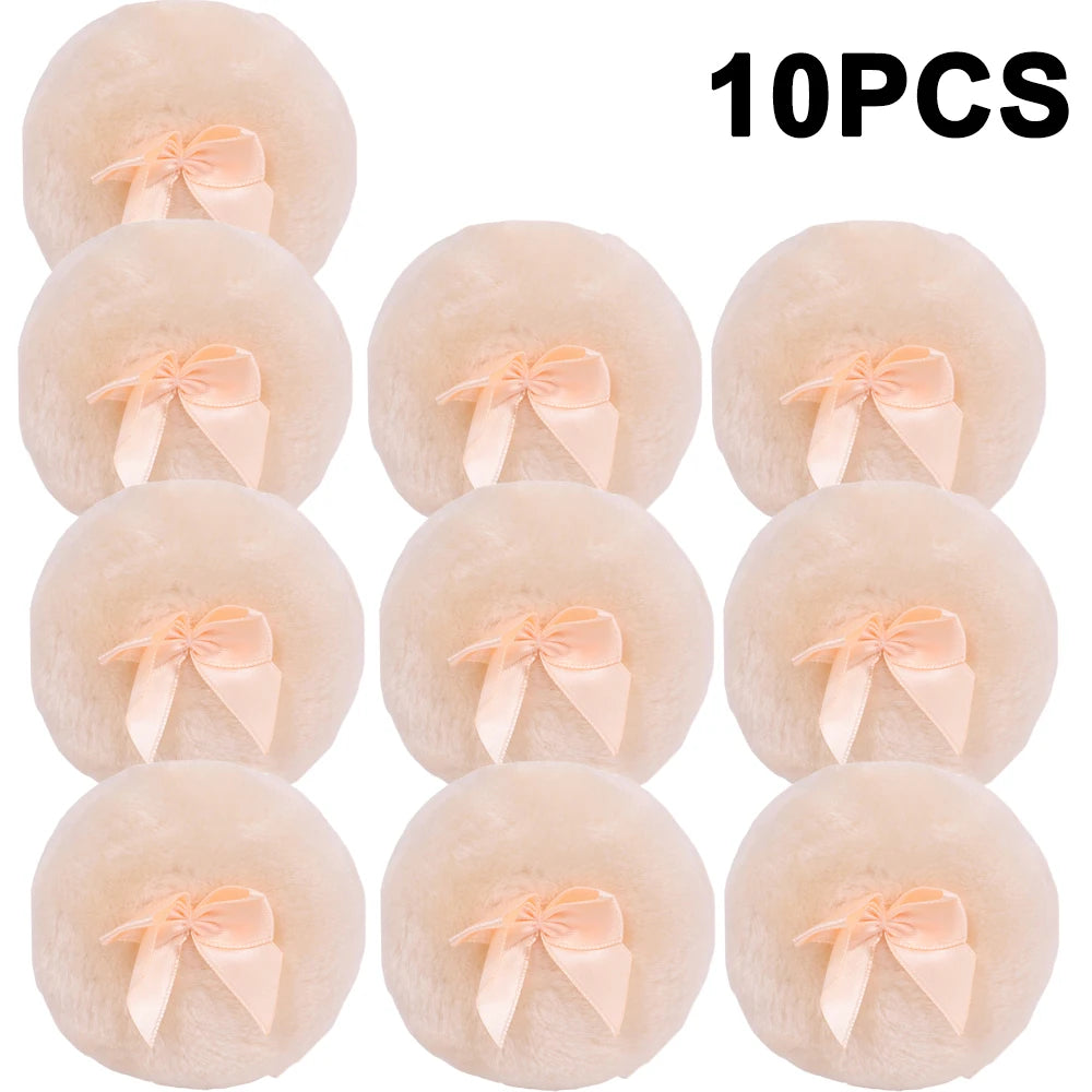 Plush Makeup Puffs Professional Butterfly Round Cosmetic Soft Plush Powder Puff Cute Bow Sponge Foundation Makeup Beauty Tools