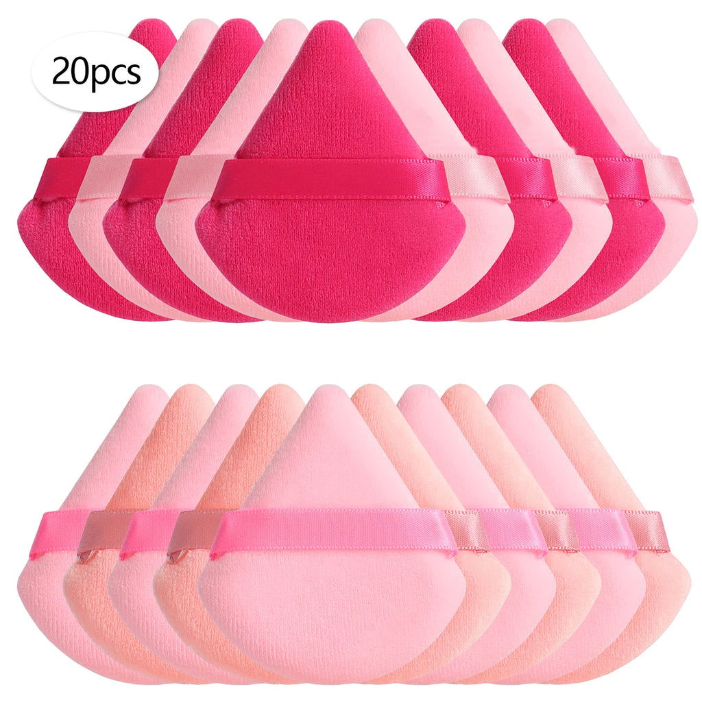 Triangular Powder Puff 20-40Pcs Is Used to Apply Loose Powder and Gently Press It onto the Face to Achieve a Setting Effect